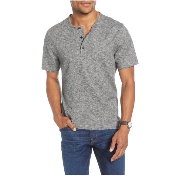 🎁 1901 Marl Henley T-Shirt - Picture 1 of 8